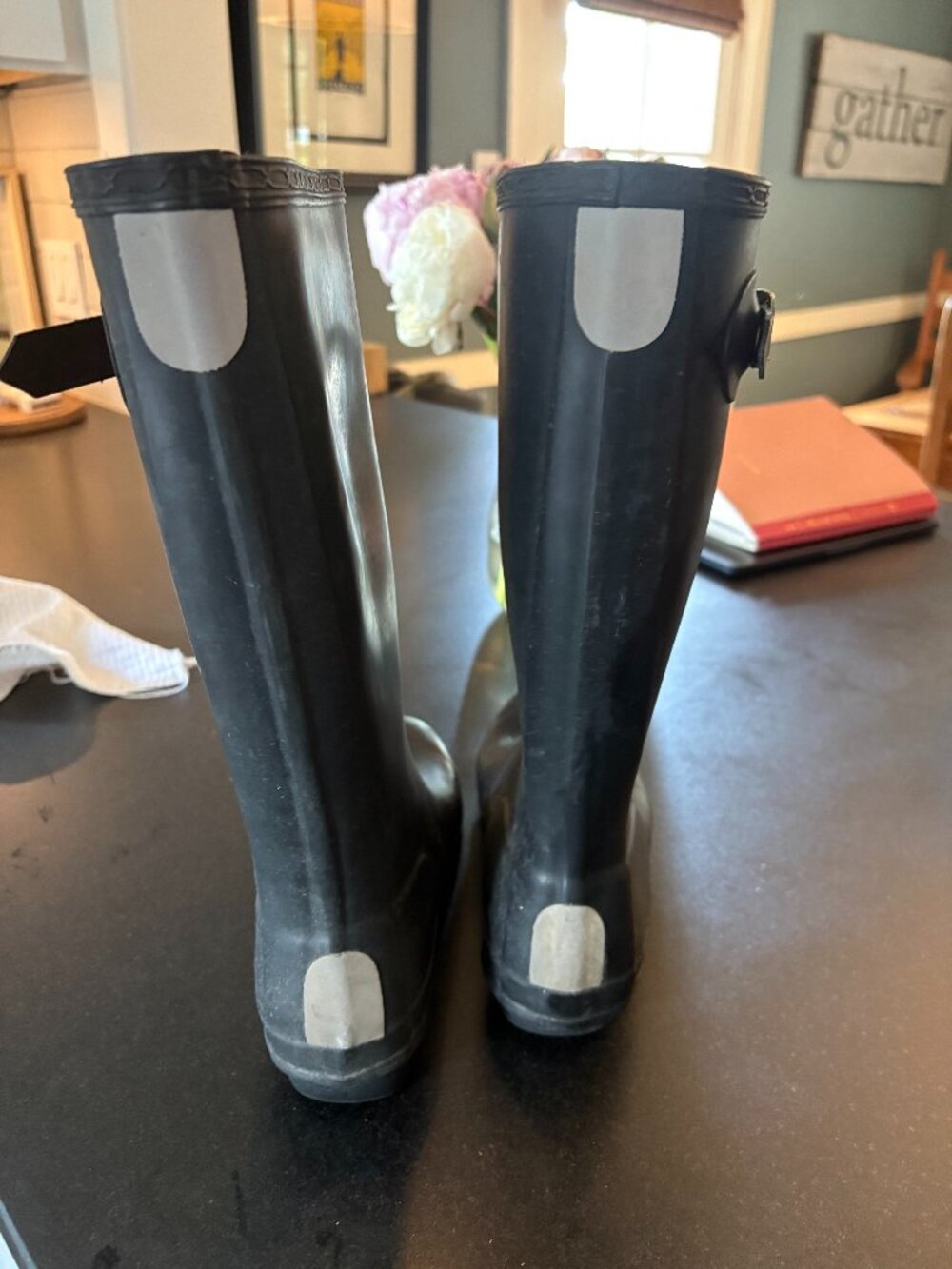 Hunter Original Big Kids Rain Boots Size 38 ( 6) black
